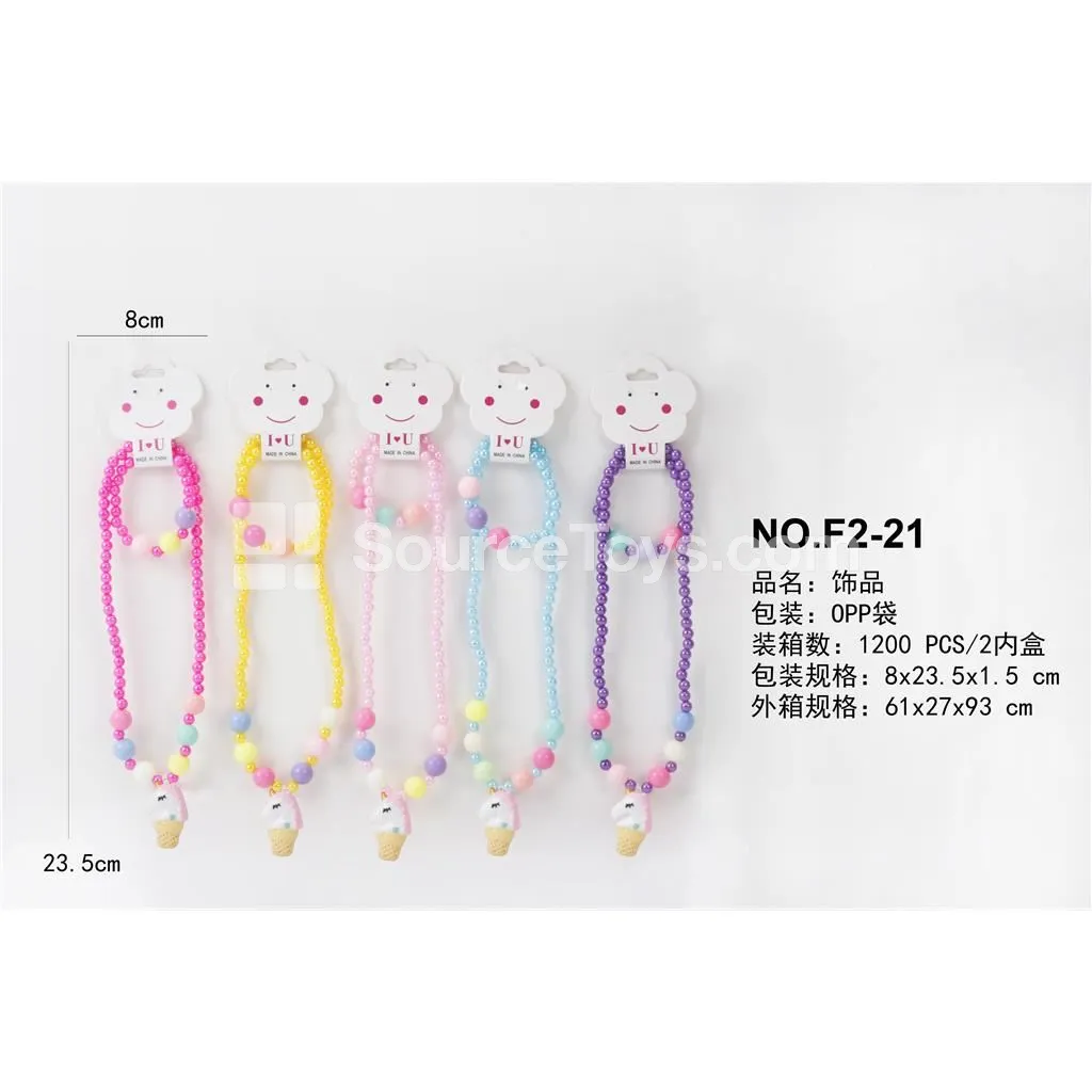 Fashion Doll Pretend-Play Jewelry Set – Unicorn Necklace 2-Piece Fashion Doll Pretend-Play Jewelry Set – Unicorn Necklace 2-Piece