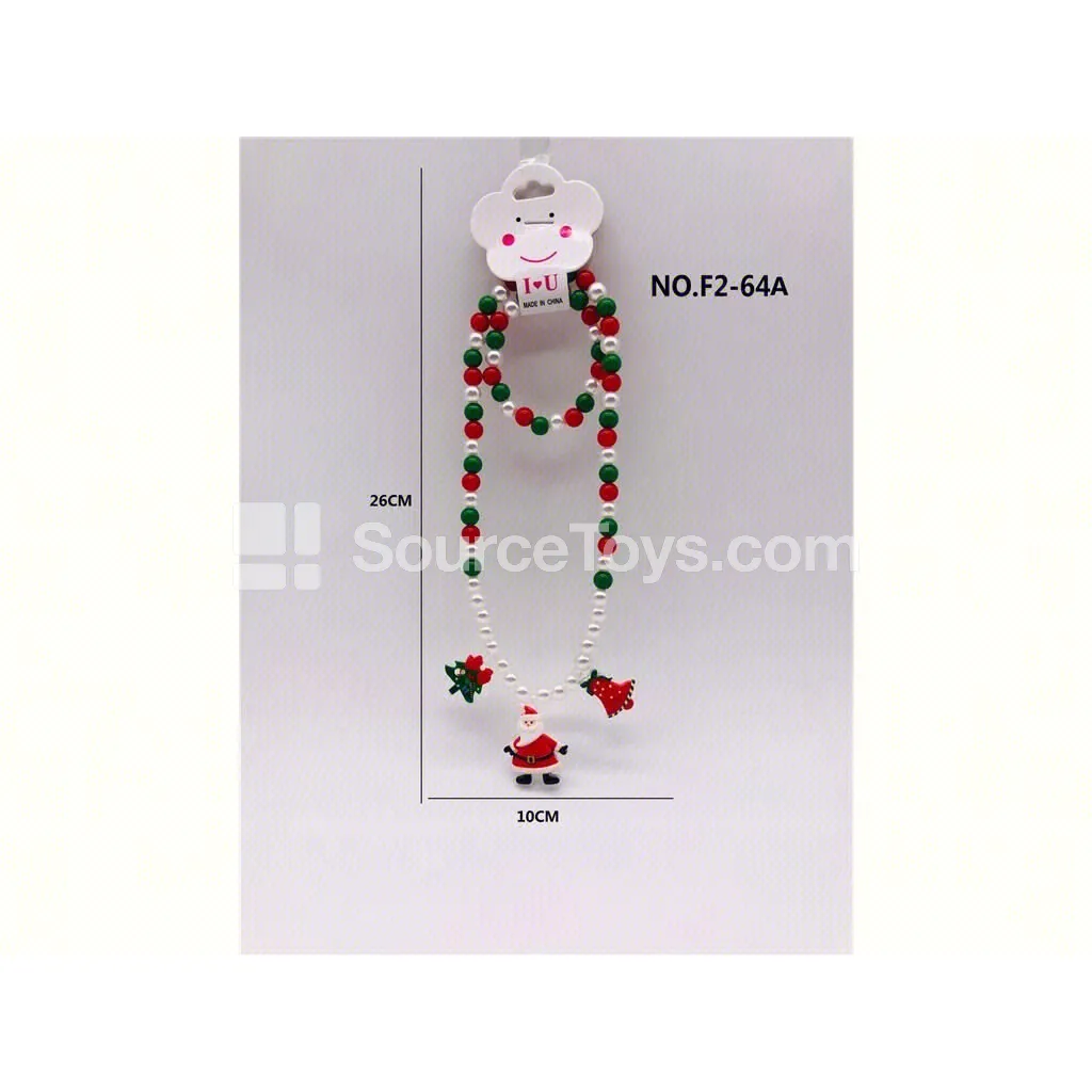 Girls’ Fashion Jewelry – Christmas Necklace 2-Piece Set for Pretend Play Girls’ Fashion Jewelry – Christmas Necklace 2-Piece Set for Pretend Play