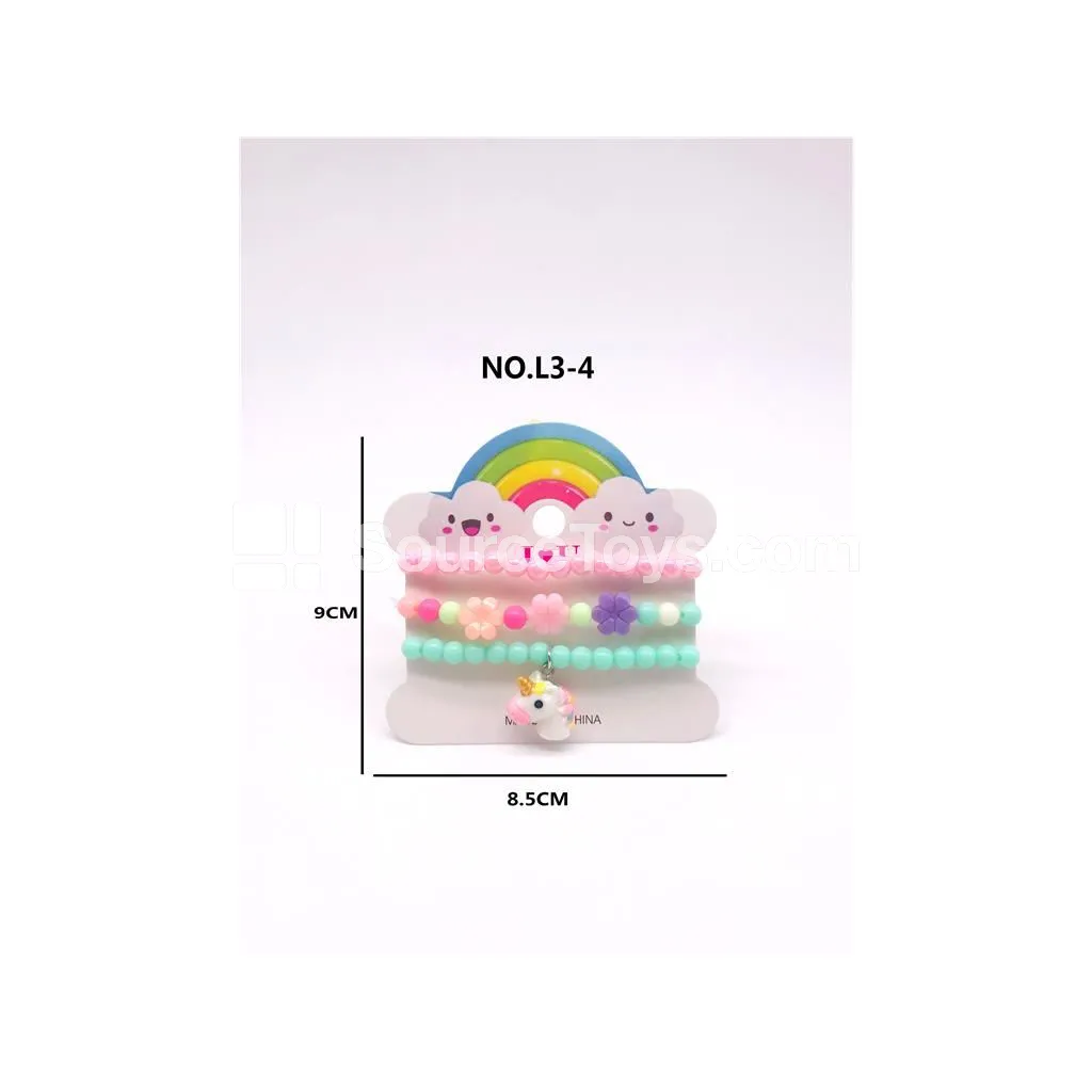 Girls’ Pretend-Play Jewelry Bracelet 3-Piece Set Role-Play Toy Girls’ Pretend-Play Jewelry Bracelet 3-Piece Set Role-Play Toy