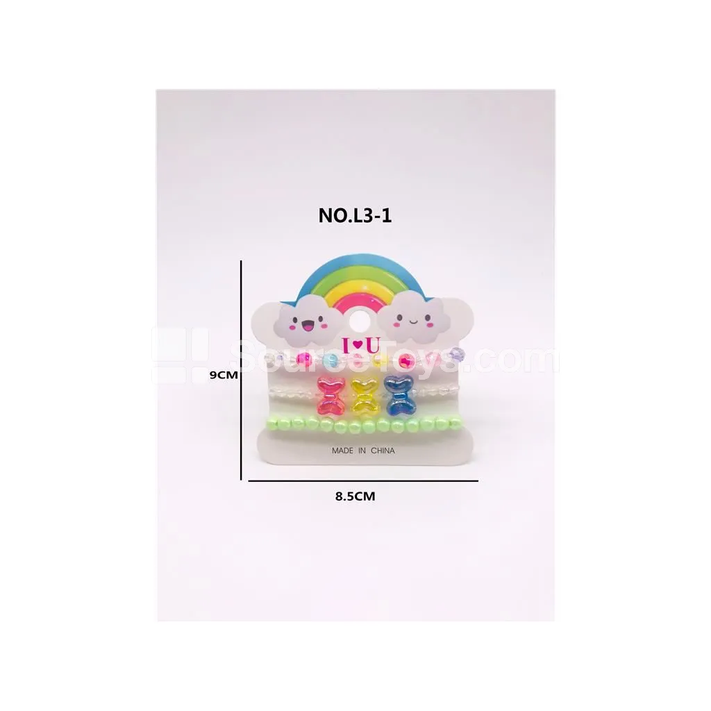 Girls’ Jewelry Bracelet 3-Piece Set Pretend-Play Toy Girls’ Jewelry Bracelet 3-Piece Set Pretend-Play Toy