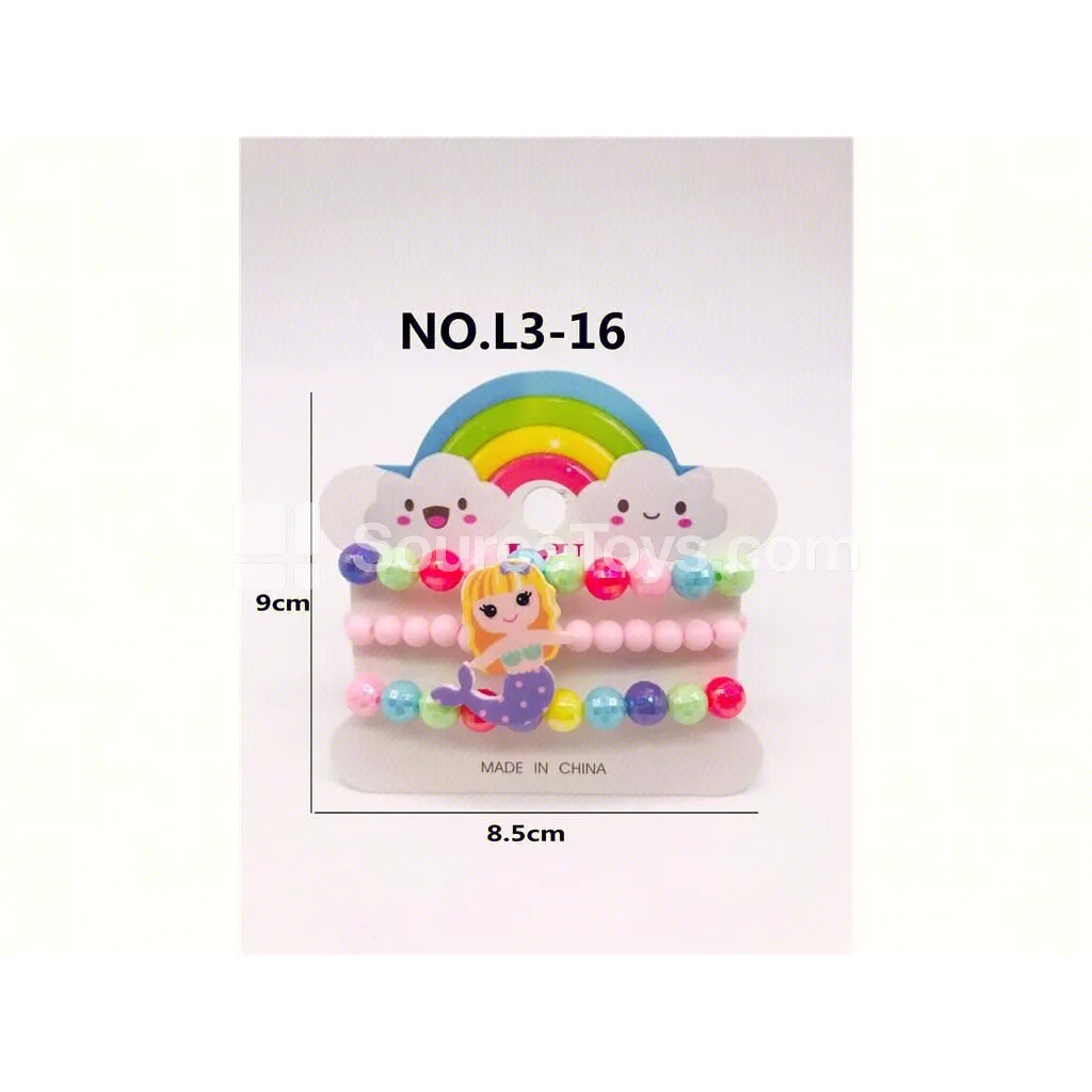 Fashion Doll Jewelry Bracelet 3-Piece Set Pretend Play Fashion Doll Jewelry Bracelet 3-Piece Set Pretend Play