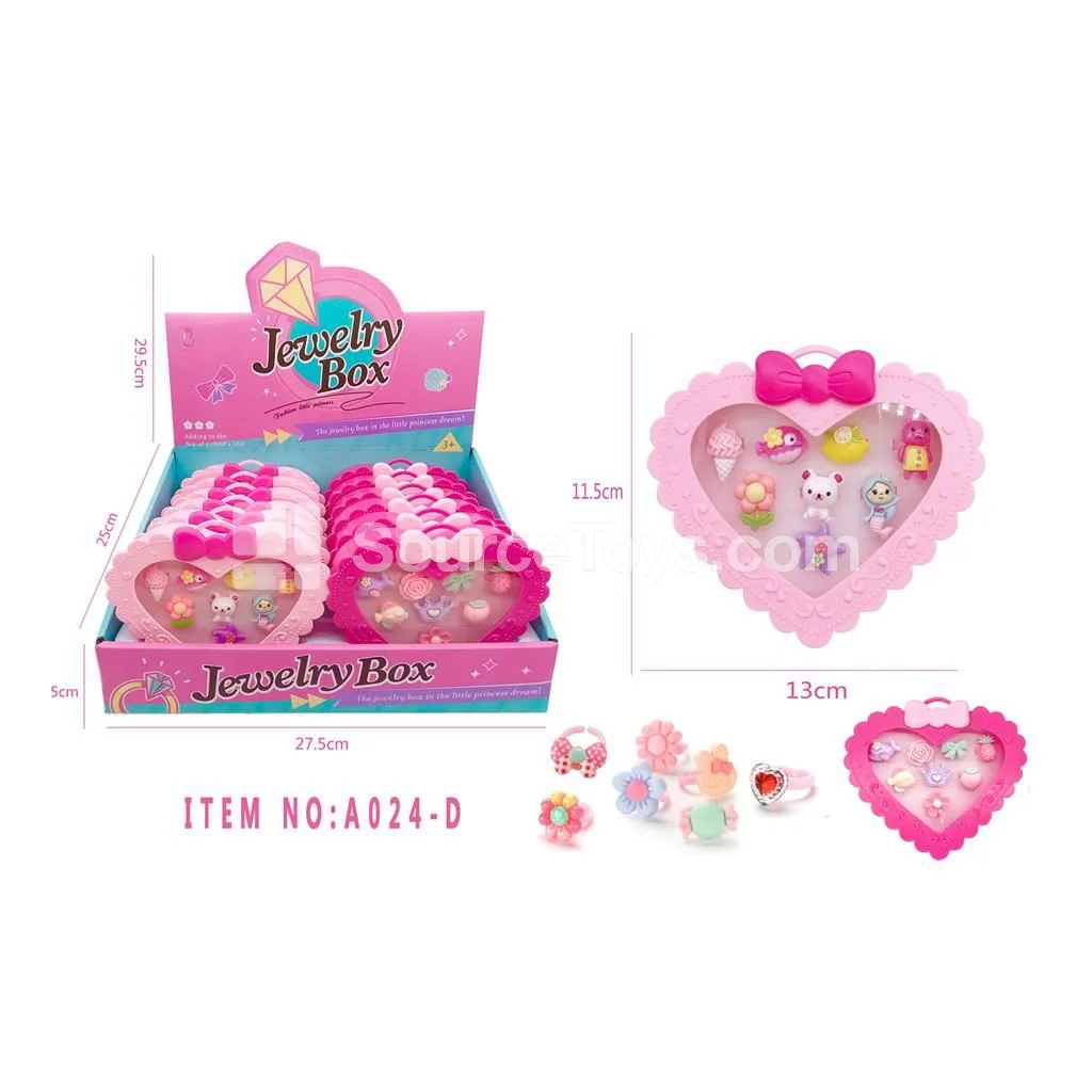 Girls’ Fashion Ring Pretend-Play Toy Set Girls’ Fashion Ring Pretend-Play Toy Set