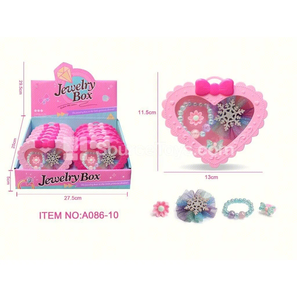 Girls’ Fashion Jewelry Accessory Set – Hair Clips, Rings & Bracelets for Pretend Play