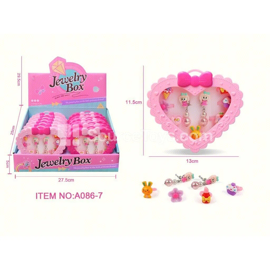 Girls’ Fashion Accessory Ear Clip & Ring Set Pretend-Play Toy