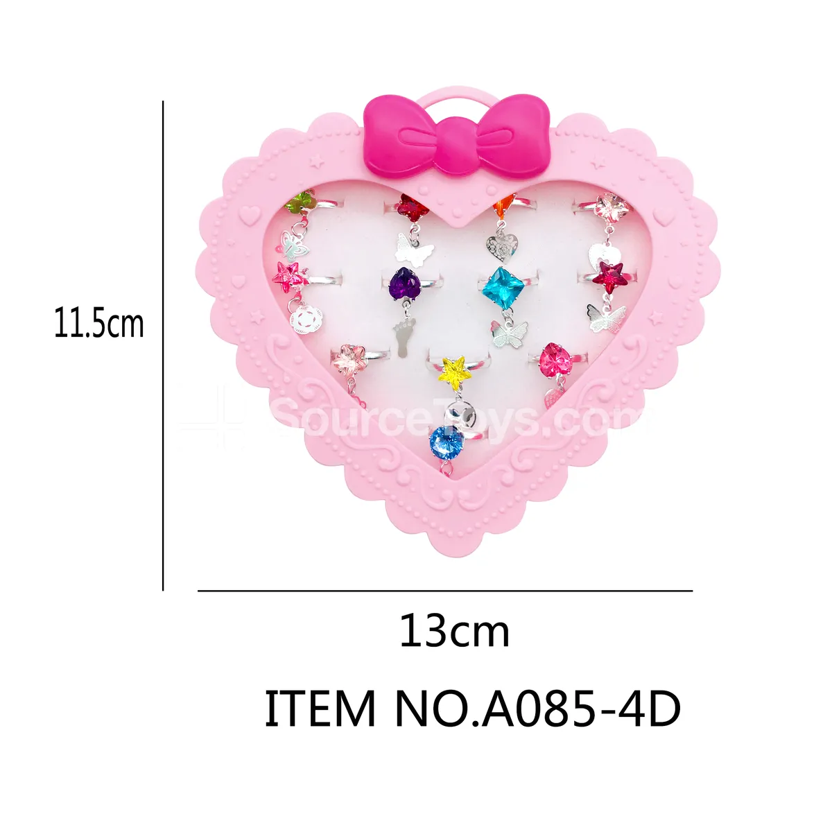 Alloy Ring with Gemstone Charm Alloy Ring with Gemstone Charm