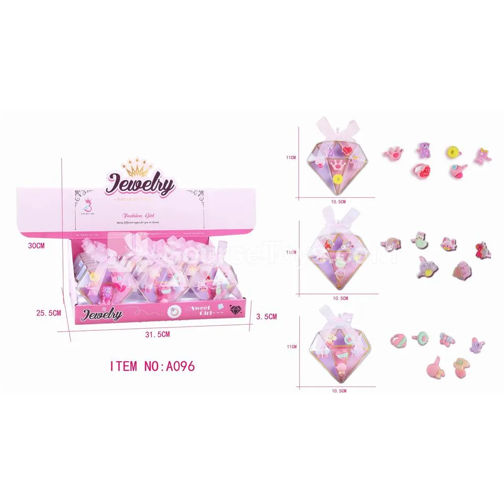 Girls’ Fashion Ring Set Pretend-Play Toy for Kids Girls’ Fashion Ring Set Pretend-Play Toy for Kids