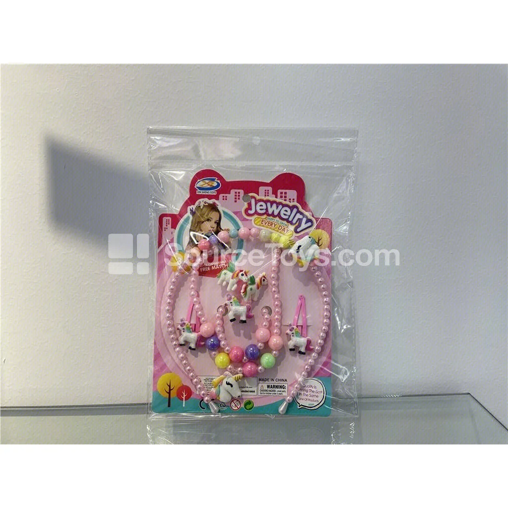 Girls’ Jewelry Set – Necklace, Bracelet & Hairband (6 Pieces) Girls’ Jewelry Set – Necklace, Bracelet & Hairband (6 Pieces)