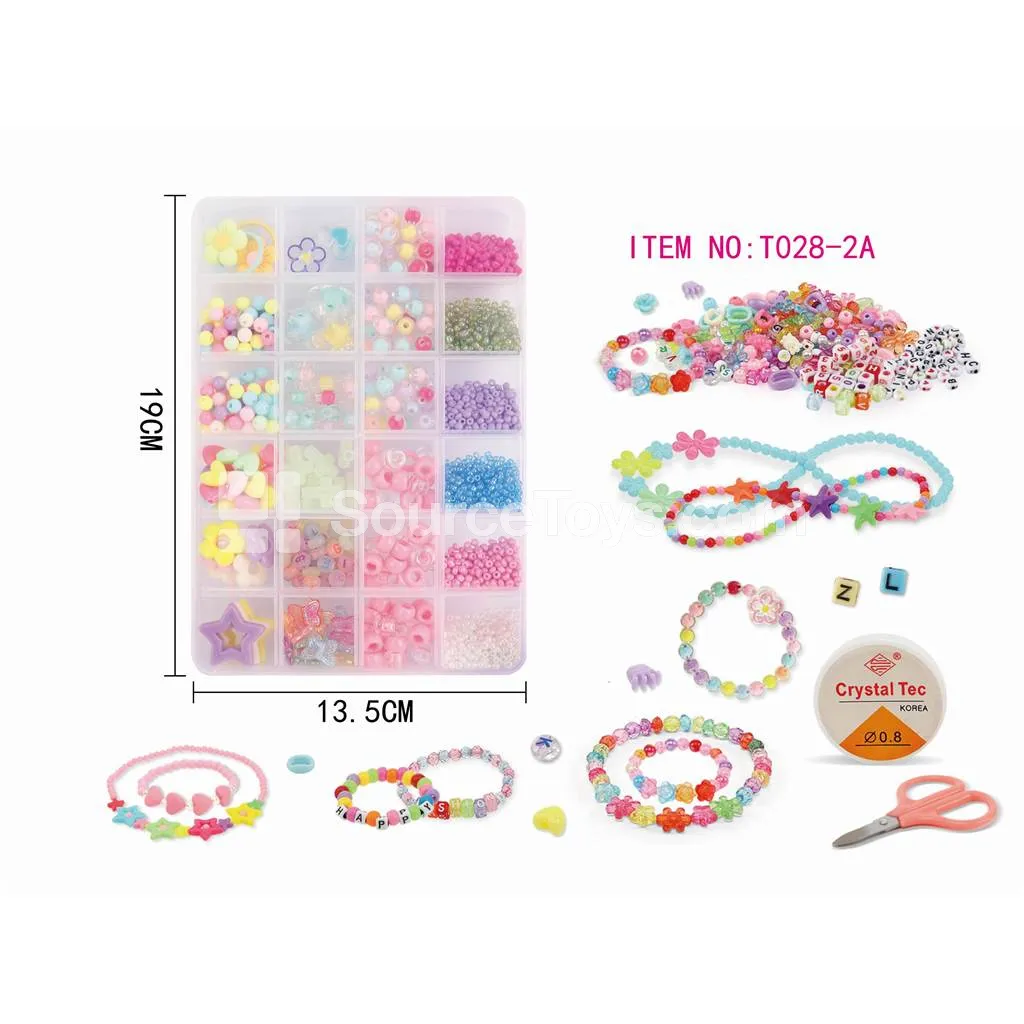 Girls’ 24-Grid DIY Bead Set Rainbow Beads for Kids Craft Creative Gift Girls’ 24-Grid DIY Bead Set Rainbow Beads for Kids Craft Creative Gift