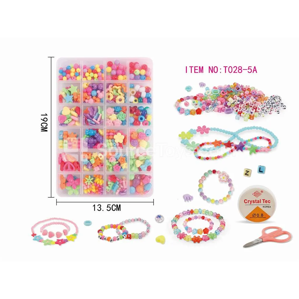Girls’ 24-Compartment DIY Bead Set Rainbow Beads for Kids Craft Girls’ 24-Compartment DIY Bead Set Rainbow Beads for Kids Craft