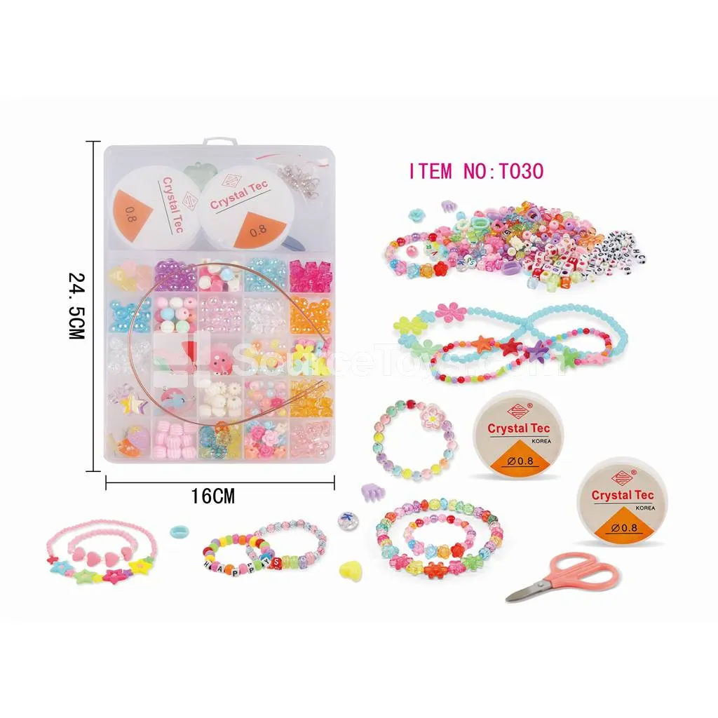 Girls’ 26-Compartment DIY Bead Set, Rainbow Beads, Kids Craft Kit Girls’ 26-Compartment DIY Bead Set, Rainbow Beads, Kids Craft Kit