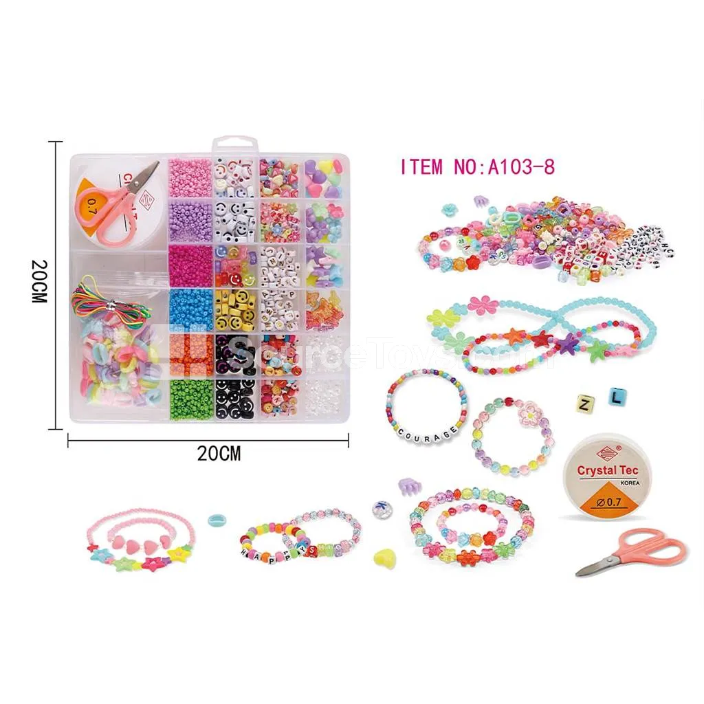 Girls’ Jewelry DIY 26-Grid Bead Storage Box Rainbow Beads Kids Craft Girls’ Jewelry DIY 26-Grid Bead Storage Box Rainbow Beads Kids Craft