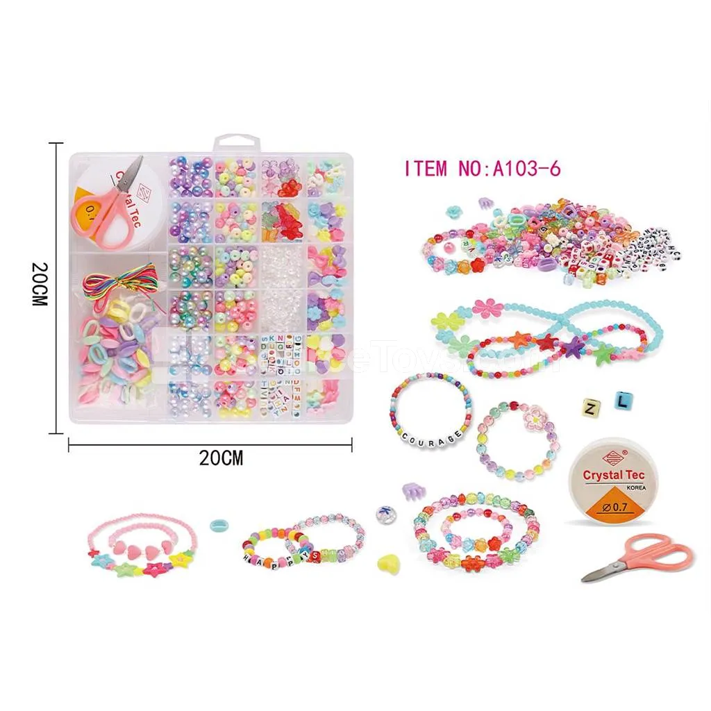 Girls Jewelry DIY 26-Grid Bead Box Rainbow Beads Kids Craft Girls Jewelry DIY 26-Grid Bead Box Rainbow Beads Kids Craft