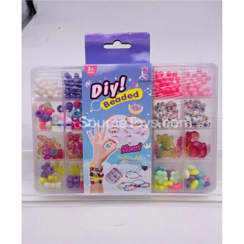 Girls’ 25-Grid DIY Bead Set Rainbow Beads Kids Craft Toy Creative Gift