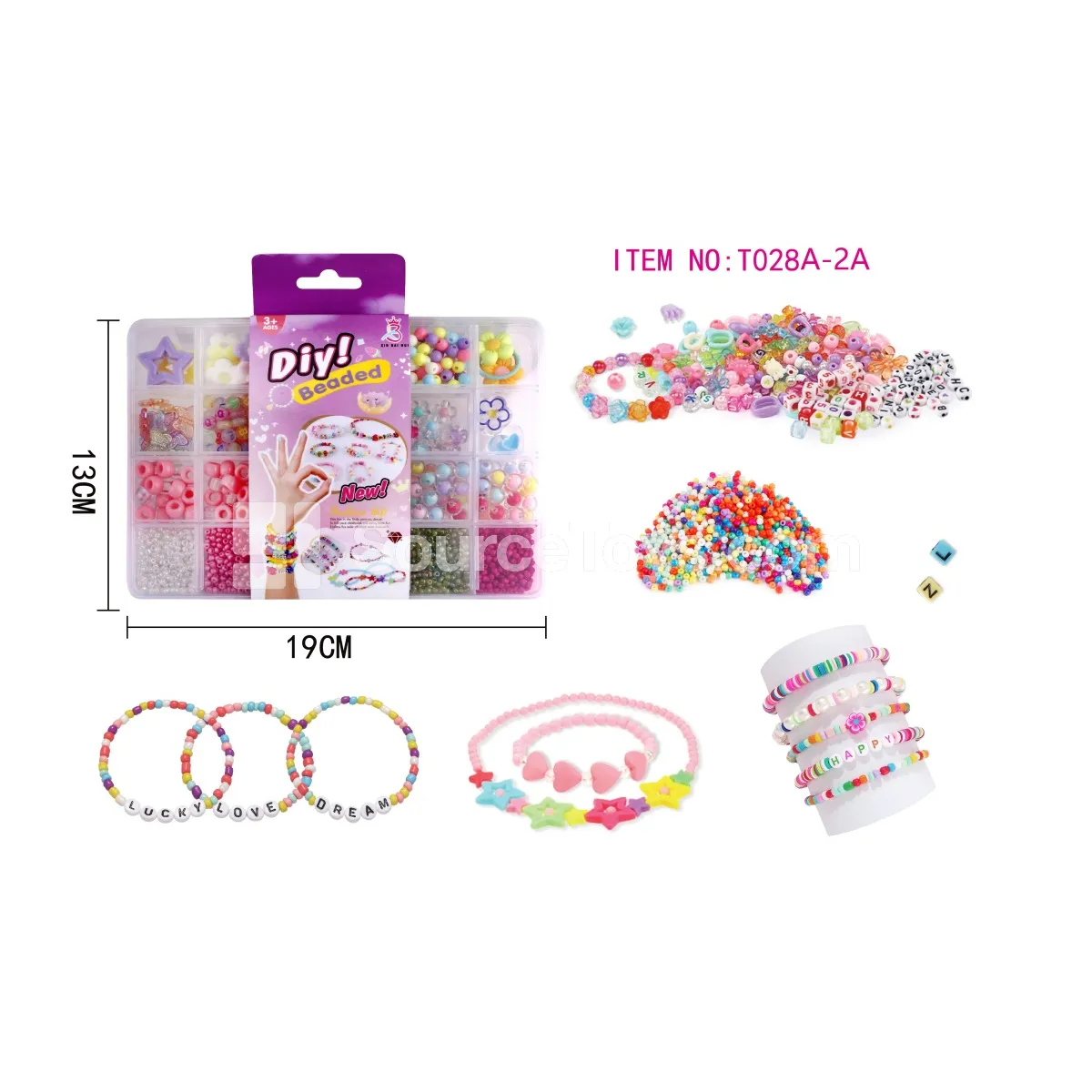 DIY Bead Jewelry Making Kit with 24-Compartment Case, Alphabet Beads, Seed Beads, Rainbow Colors, Creative Gift DIY Bead Jewelry Making Kit with 24-Compartment Case, Alphabet Beads, Seed Beads, Rainbow Colors, Creative Gift
