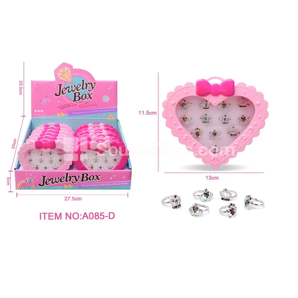 Crown Gem Alloy Ring Pretend-Play Jewelry Crown Gem Alloy Ring Pretend-Play Jewelry