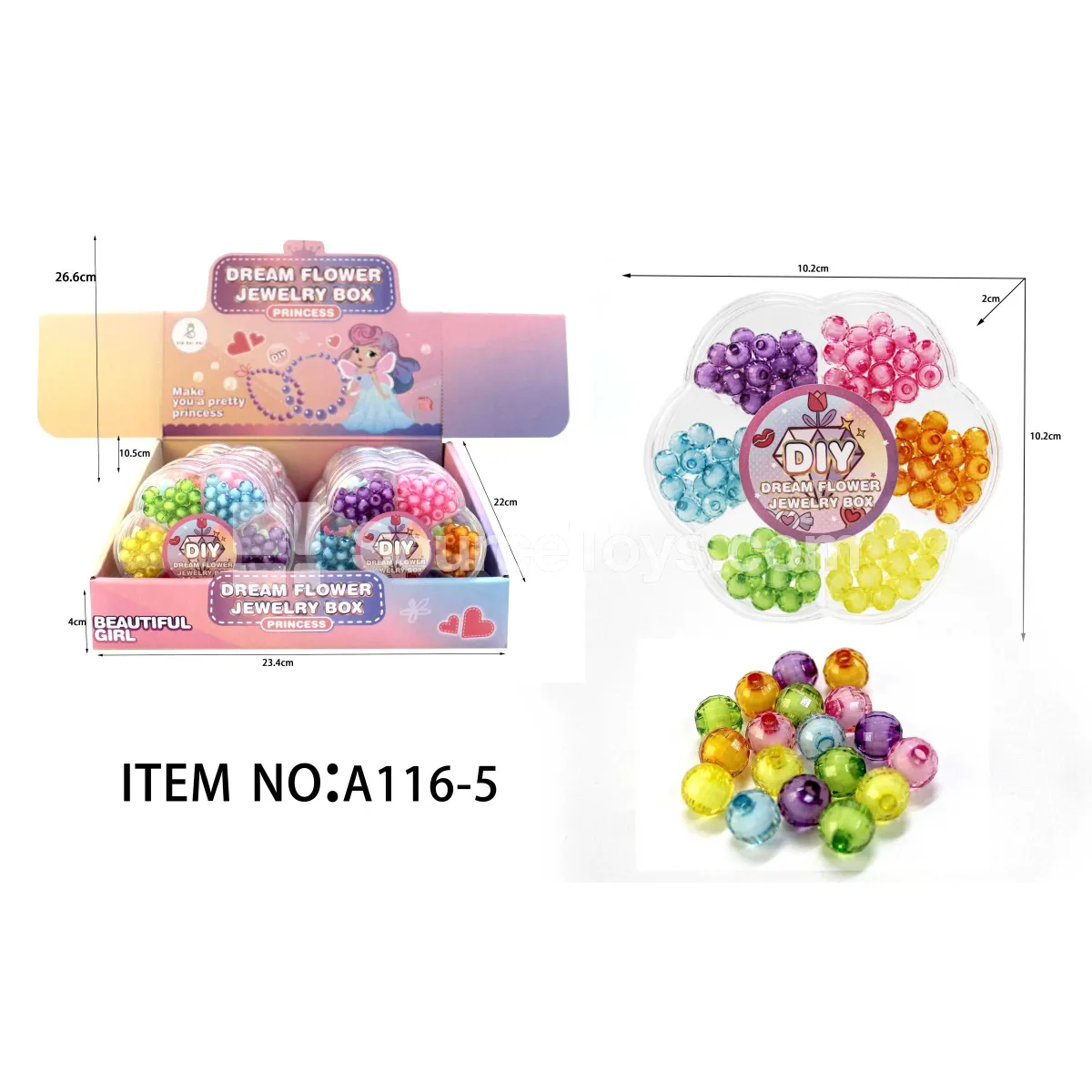 Plum Blossom DIY Bead Box / Rainbow Beads – Assorted Colors Beads for Kids Craft Plum Blossom DIY Bead Box / Rainbow Beads – Assorted Colors Beads for Kids Craft