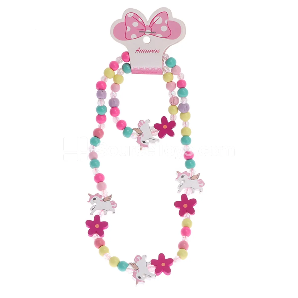 Wooden Bead Necklace and Bracelet Set Wooden Bead Necklace and Bracelet Set