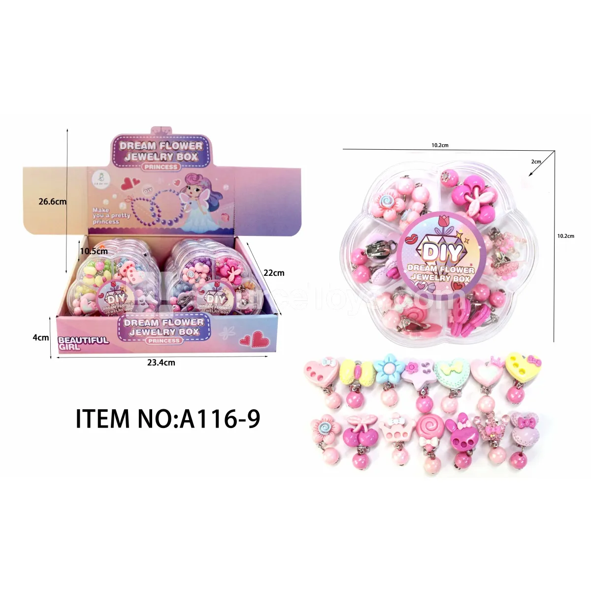 DIY Bead Jewelry Craft Kit with Earrings and Hair Ties, Rainbow Beads for Kids DIY Bead Jewelry Craft Kit with Earrings and Hair Ties, Rainbow Beads for Kids