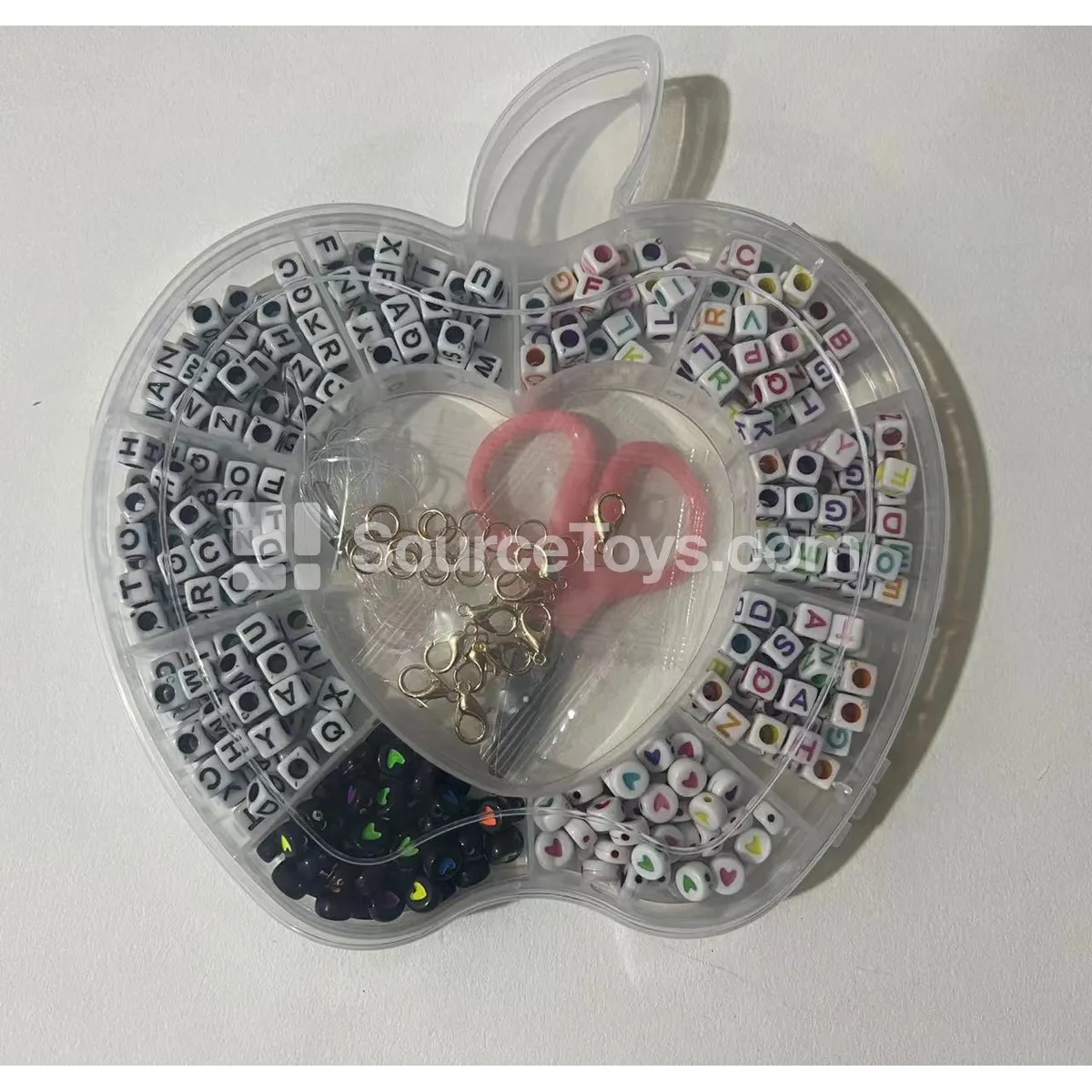 Apple Box DIY Bead Set with Letter Beads, Rainbow Beads for Kids Craft Apple Box DIY Bead Set with Letter Beads, Rainbow Beads for Kids Craft