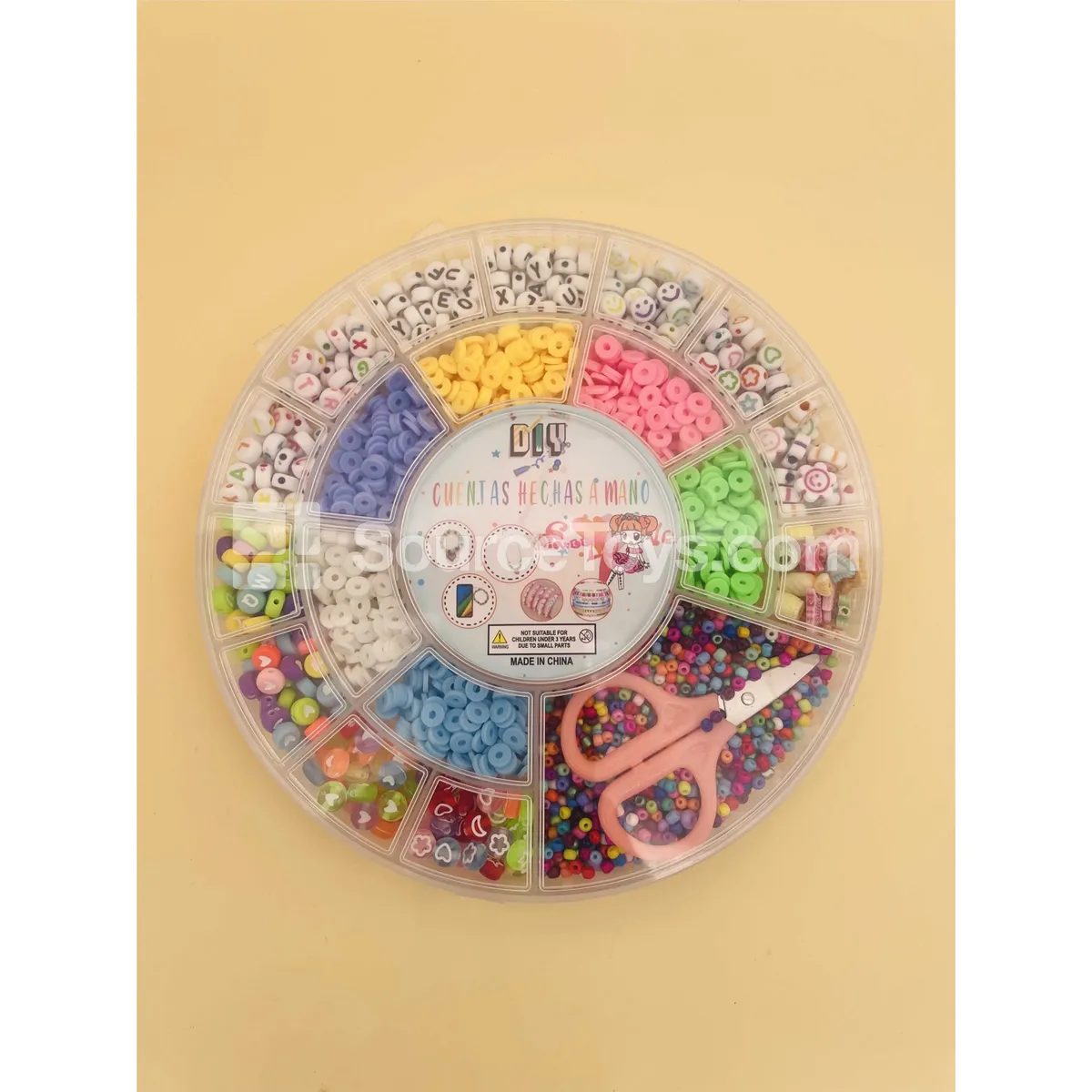 DIY Bead Craft Kit with Tray Box – Rainbow Clay, Seed & Letter Beads for Kids DIY Bead Craft Kit with Tray Box – Rainbow Clay, Seed & Letter Beads for Kids