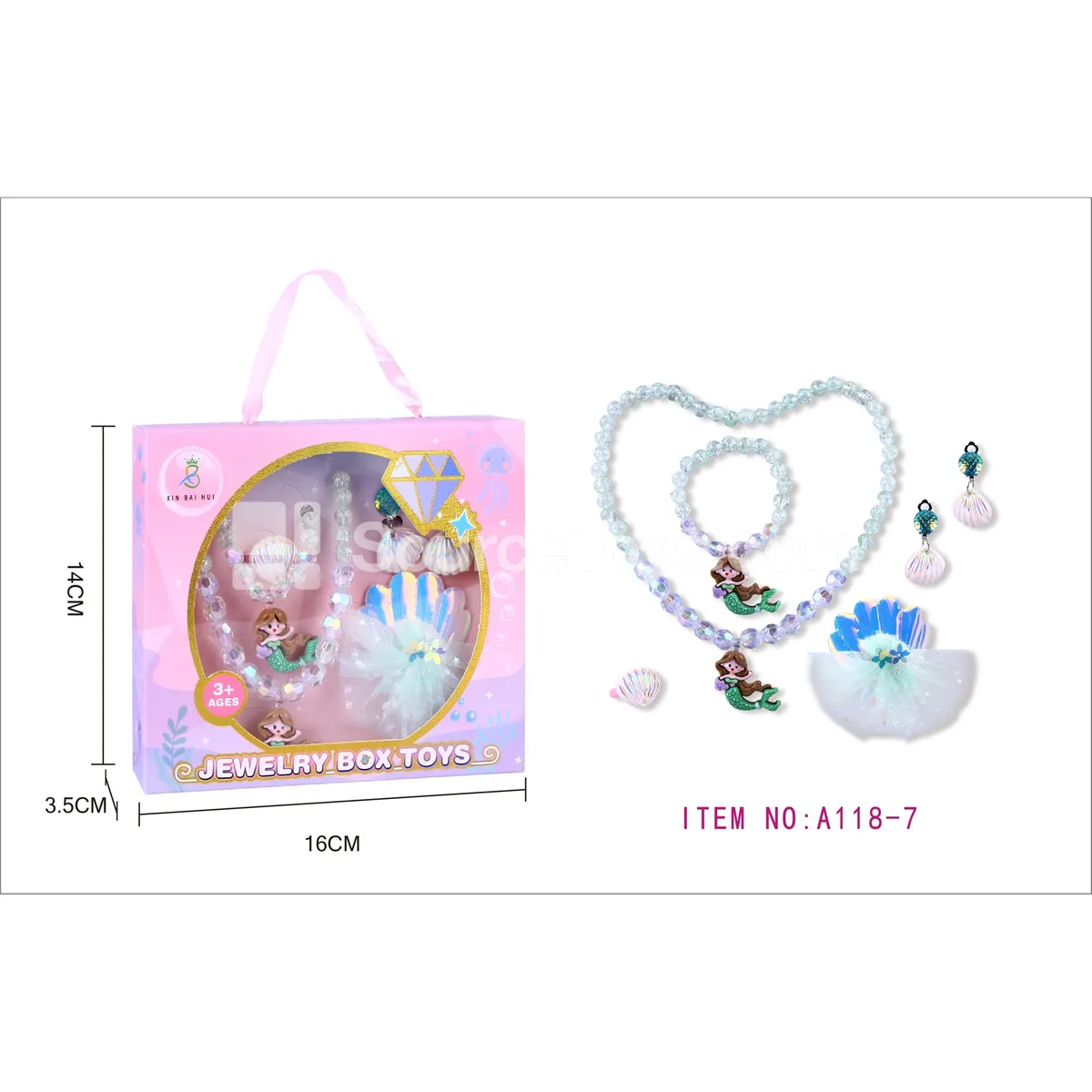 Fashion Jewelry Gift Set for Girls – Necklace, Bracelet, Ring, Ear Clips & Hair Clips Pretend Play Fashion Jewelry Gift Set for Girls – Necklace, Bracelet, Ring, Ear Clips & Hair Clips Pretend Play