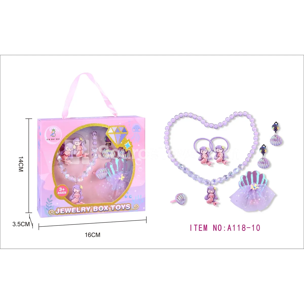 Fashion Jewelry Pretend-Play Gift Set (Necklace, Bracelet, Ring, Ear Cuffs, Hair Clips) Fashion Jewelry Pretend-Play Gift Set (Necklace, Bracelet, Ring, Ear Cuffs, Hair Clips)