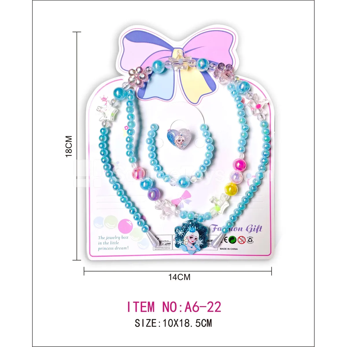 Fashion Jewelry Set for Girls – Necklace, Bracelet & Headband Pretend-Play Toy