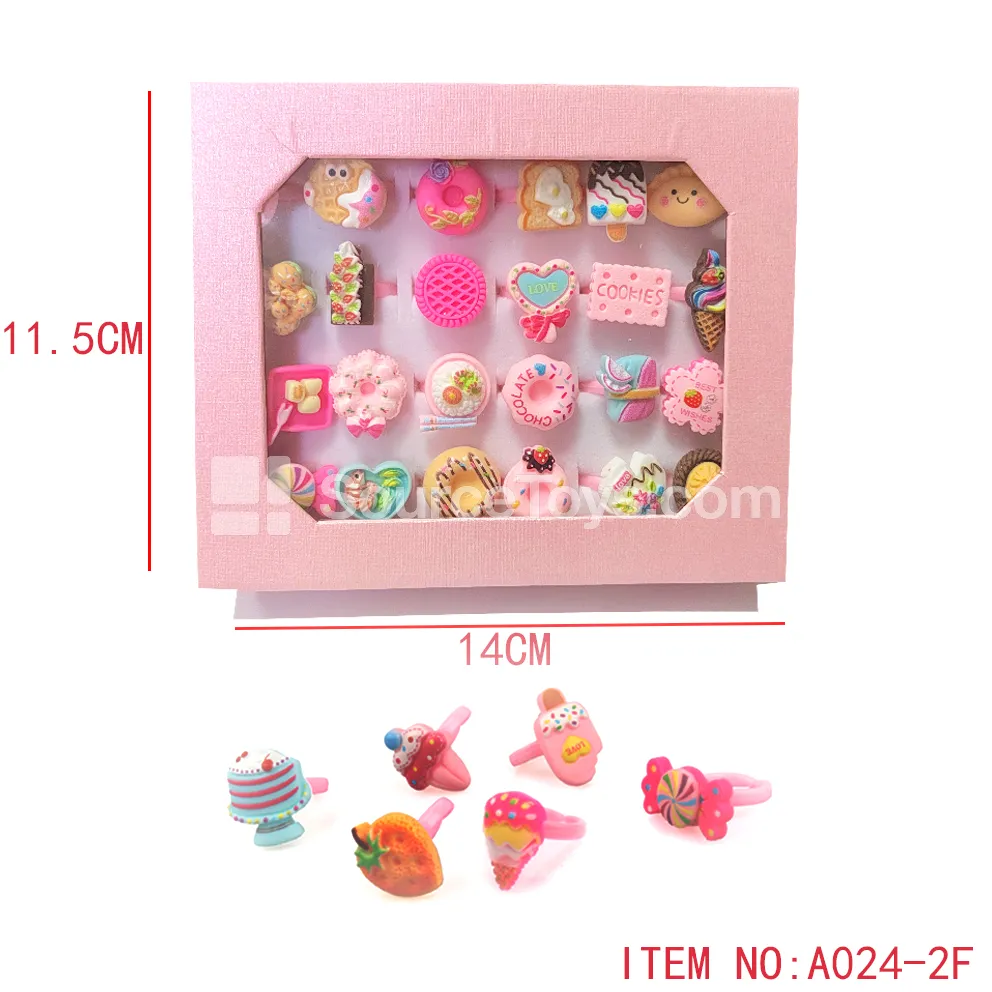 Girls’ Jewelry Pretend-Play Toy Food Rings
