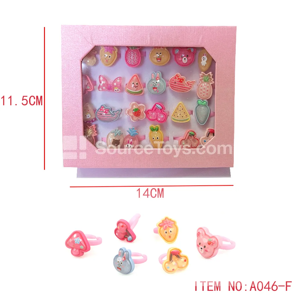 Girls’ Jewelry Pretend-Play Toy Rings for Kids