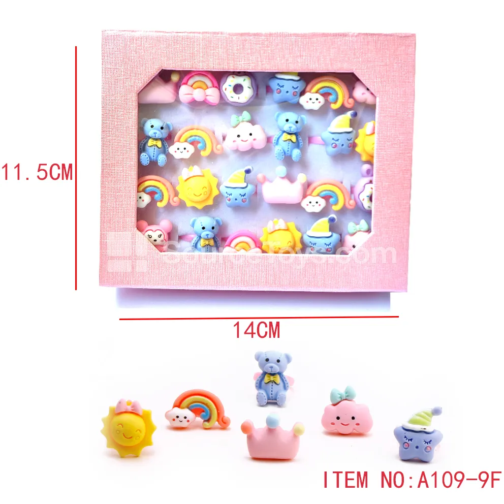 Girls’ Fashion Rings Pretend-Play Toy Set