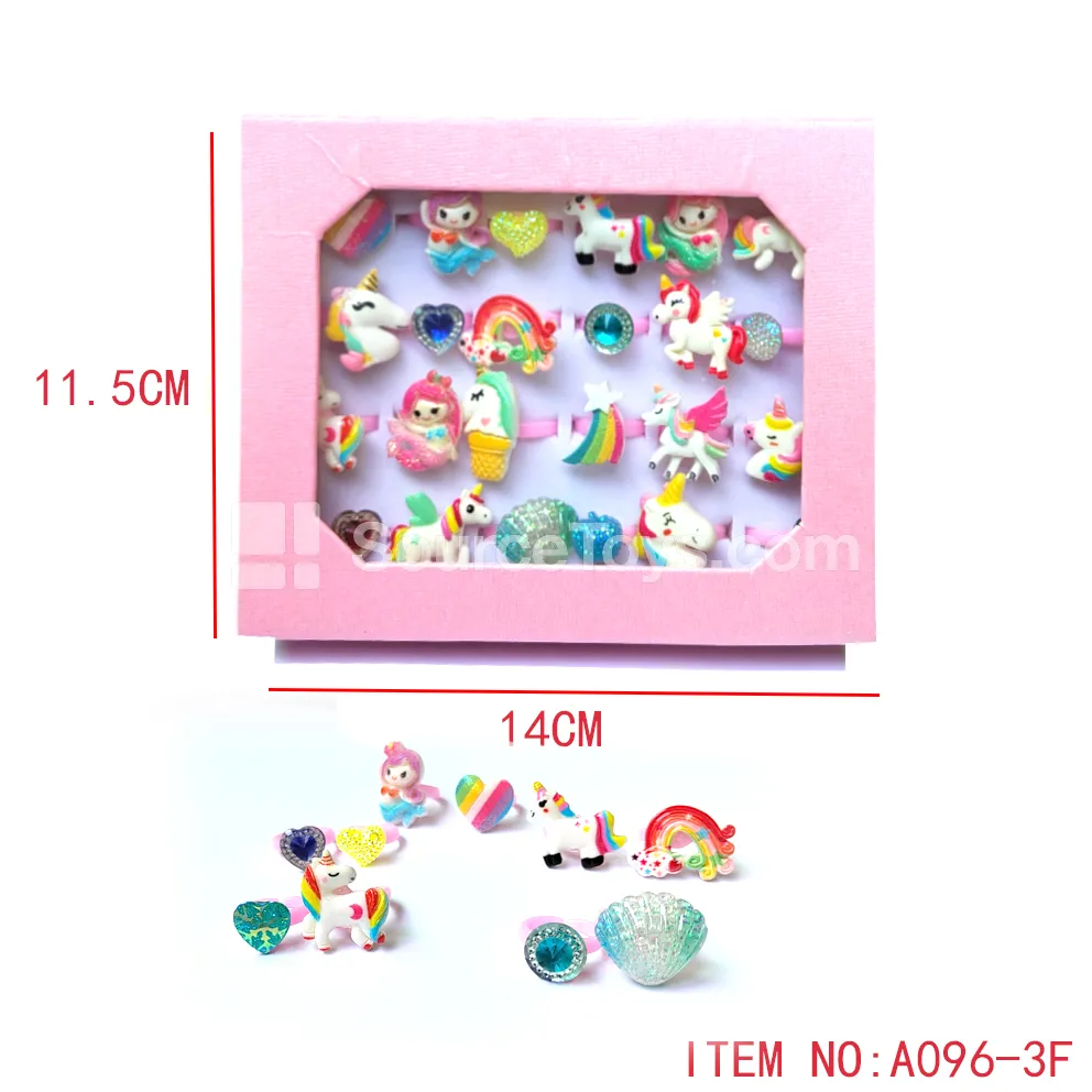Fashion Jewelry Unicorn Pony Rings Pretend-Play Set Fashion Jewelry Unicorn Pony Rings Pretend-Play Set