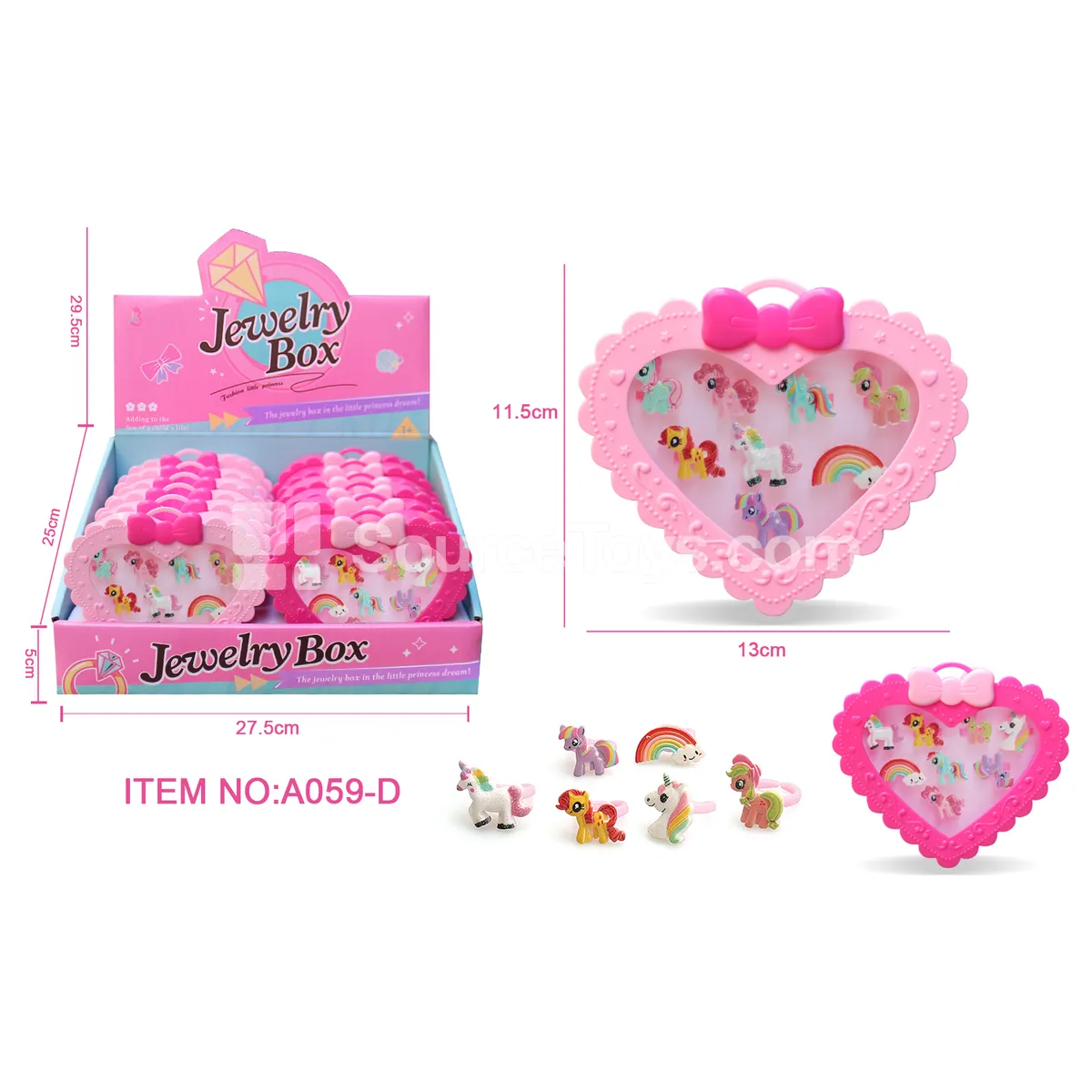 Fashion Doll Accessory Unicorn Pony Rings 12pcs/Box Pretend-Play Role-Play Fashion Doll Accessory Unicorn Pony Rings 12pcs/Box Pretend-Play Role-Play