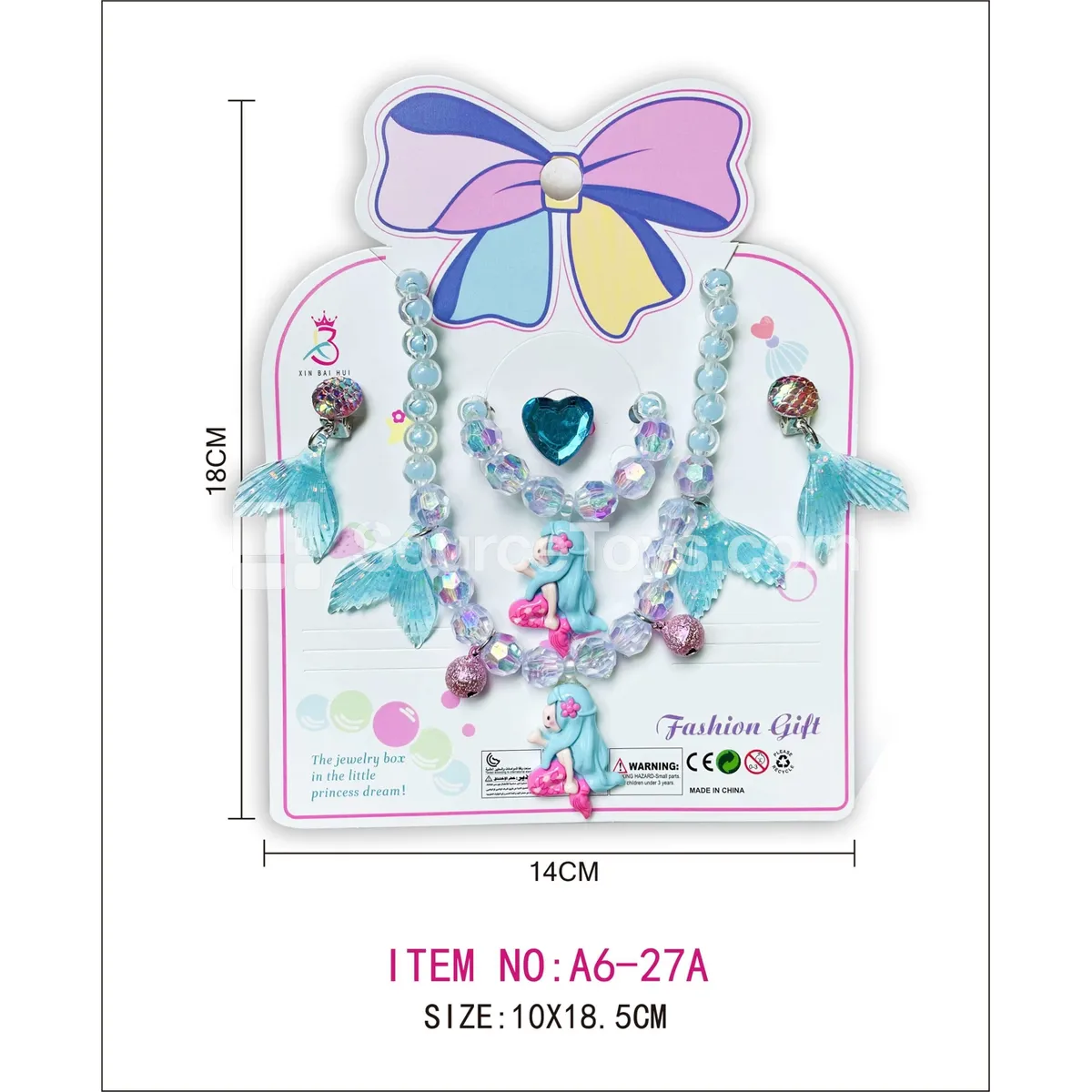 Fashion Jewelry Necklace & Bracelet Set for Girls Pretend Play Fashion Jewelry Necklace & Bracelet Set for Girls Pretend Play