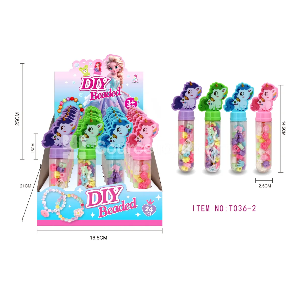 Girls’ Accessory DIY Unicorn Bead Bottle, 24pcs/Box Rainbow Beads, Kids Craft Creative Gift Girls’ Accessory DIY Unicorn Bead Bottle, 24pcs/Box Rainbow Beads, Kids Craft Creative Gift