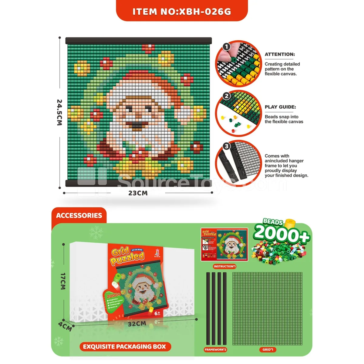 DIY Christmas Pixel Art Fuse Beads Kit