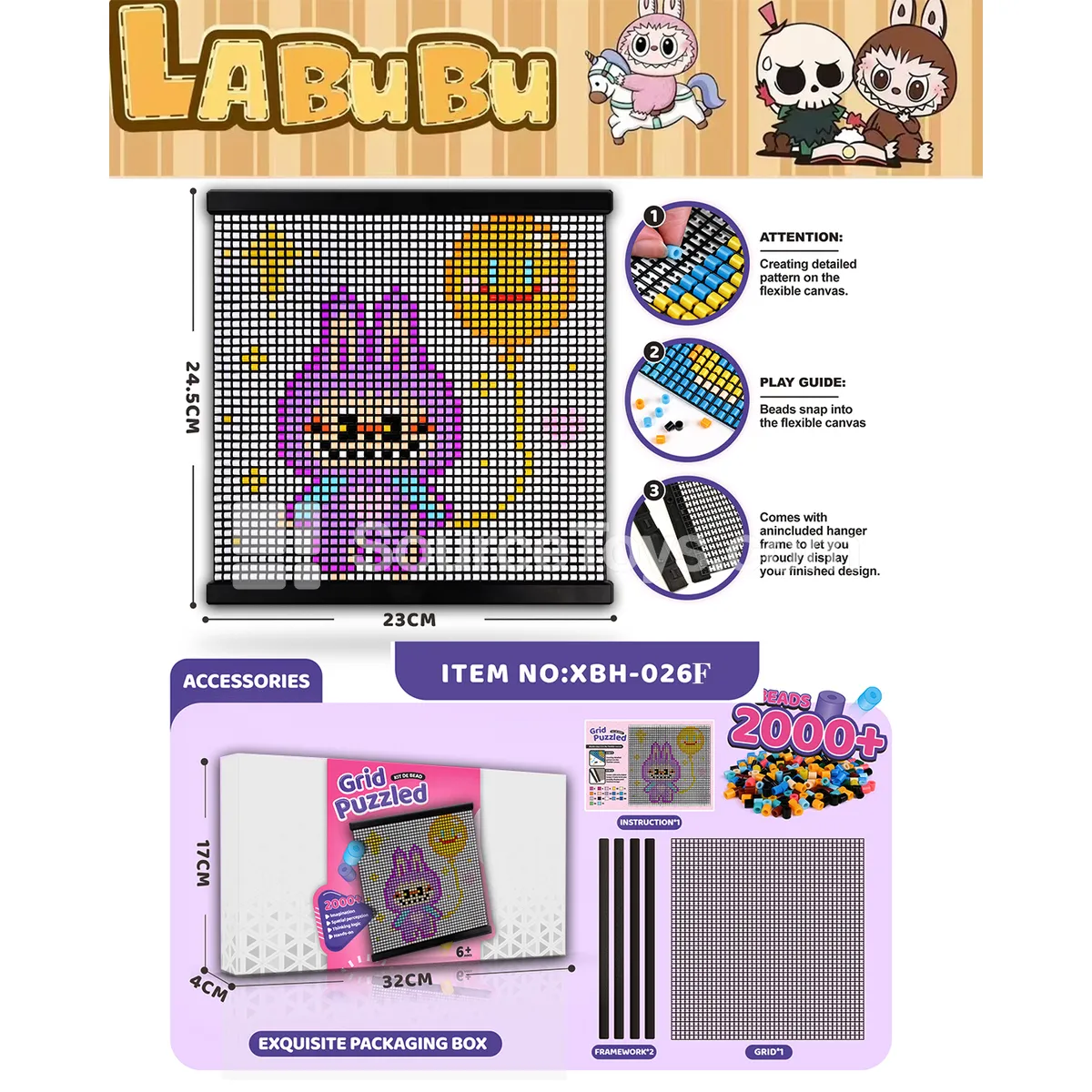 DIY Unicorn Pixel Art Fuse Beads Kit