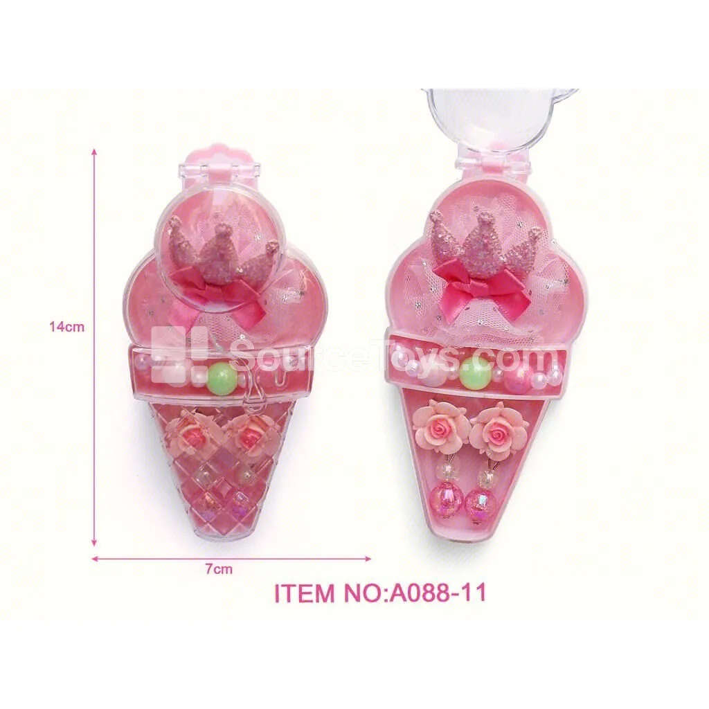 Ice Cream Jewelry Box 12-Piece Pretend-Play Set