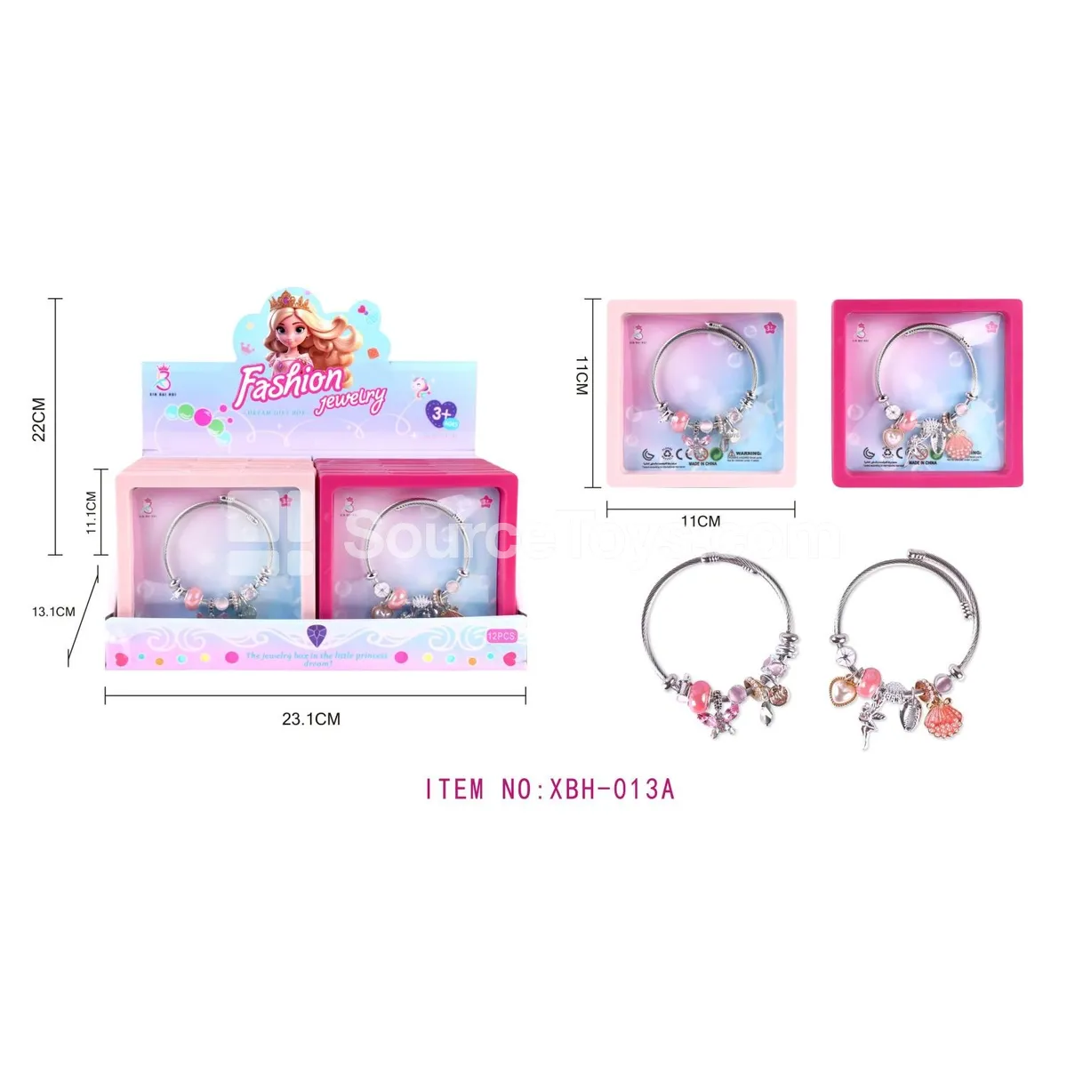 DIY Ocean Shell Charm Bracelet Kit, 12pcs/Box