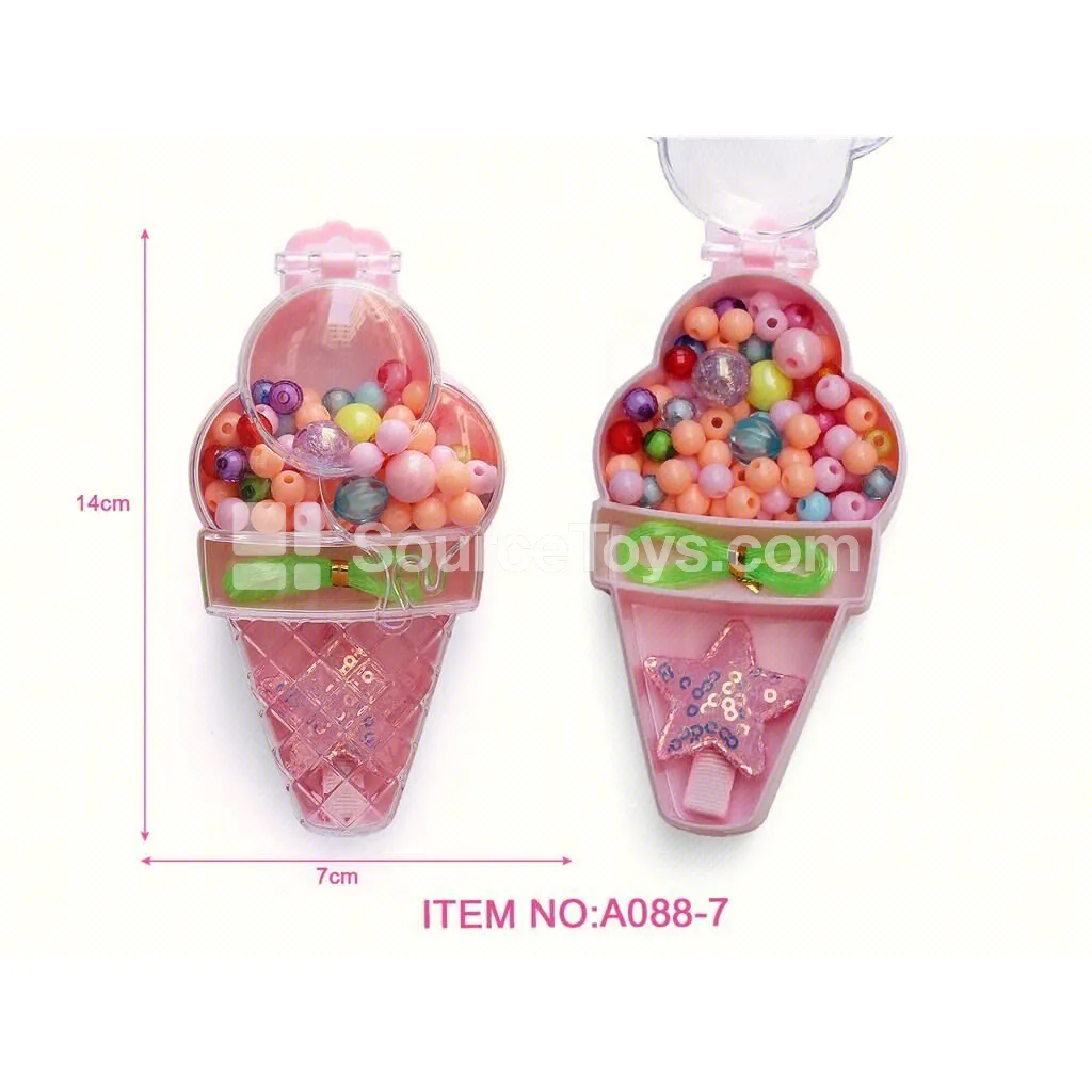 Girls’ Ice Cream Pretend-Play Jewelry Box Set (12 pcs)