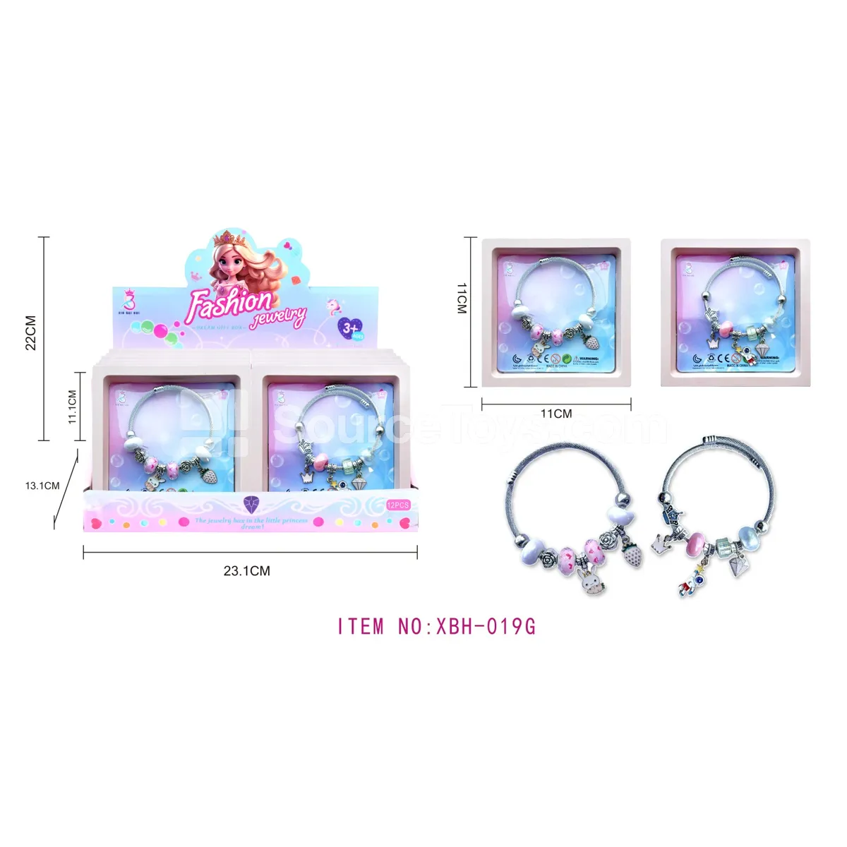 Girls’ Jewelry Pretend-Play Toy – DIY Pandora-Style Charm Bracelet
