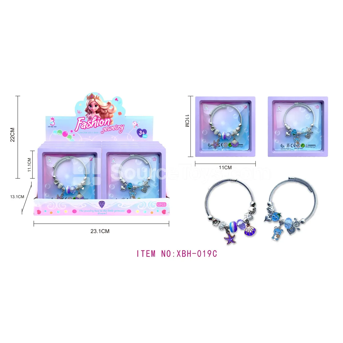 Girls Jewelry Pretend-Play Toy – DIY Charm Bracelet