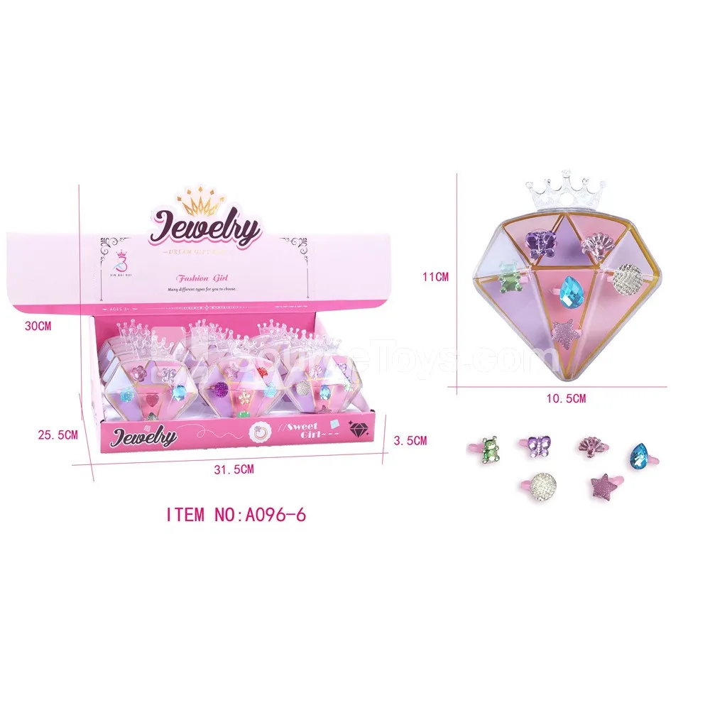 Gemstone Rings, 12pcs/Box