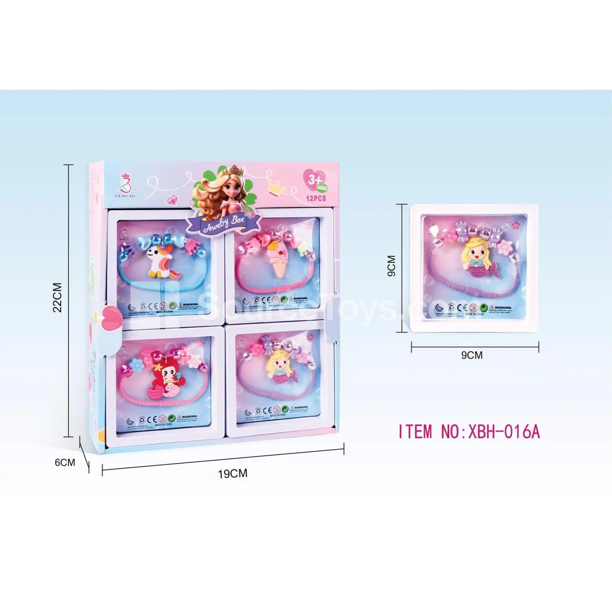 Cartoon Bracelet Set, 12 pcs/Box