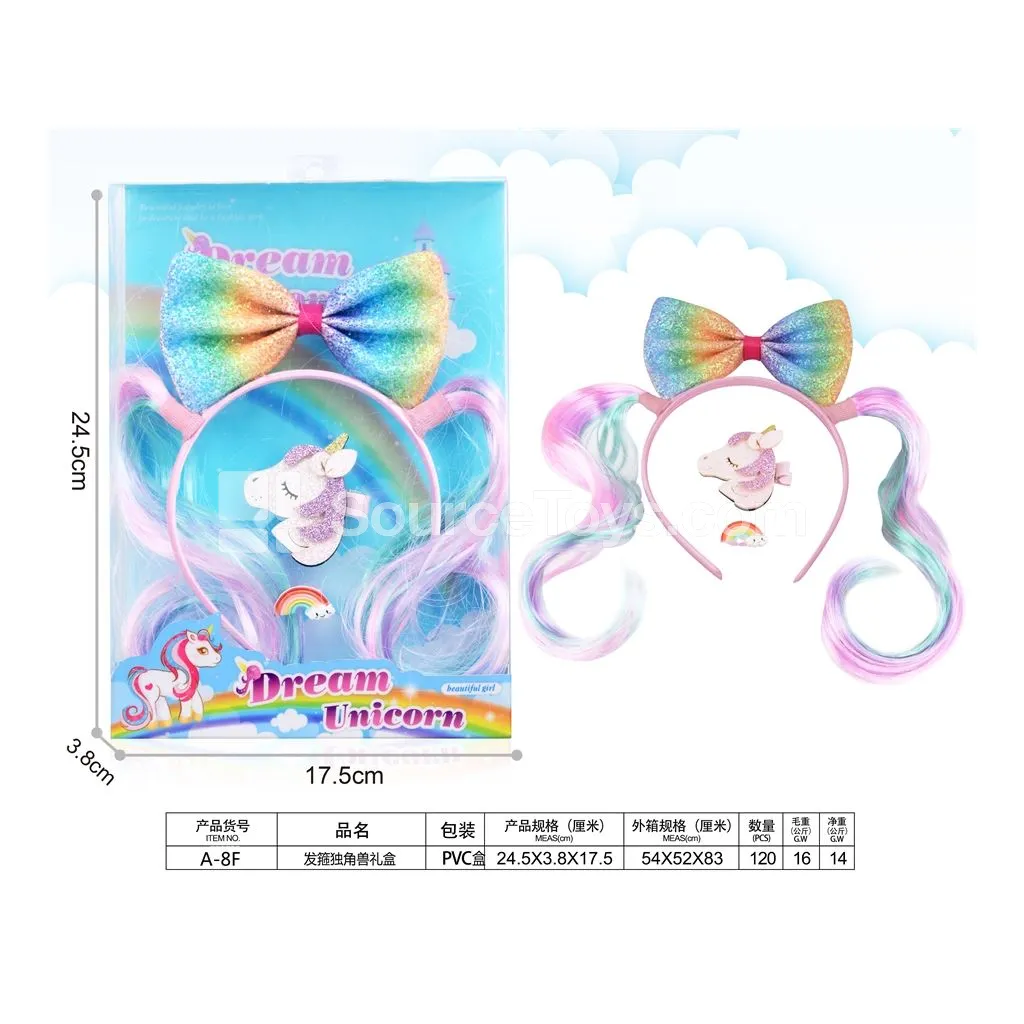 Fashion Doll Pretend-Play Gift Set with Unicorn Headband