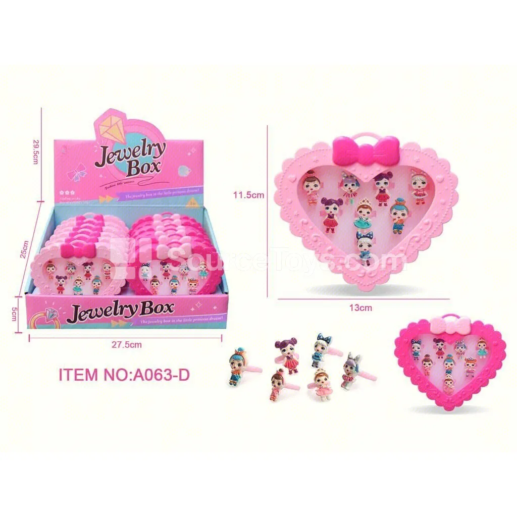 Surprise Doll Rings for Kids 12pcs Pretend-Play Role-Play Toy