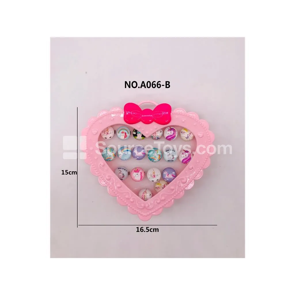 Fashion Doll Pretend-Play Unicorn Ring Jewelry