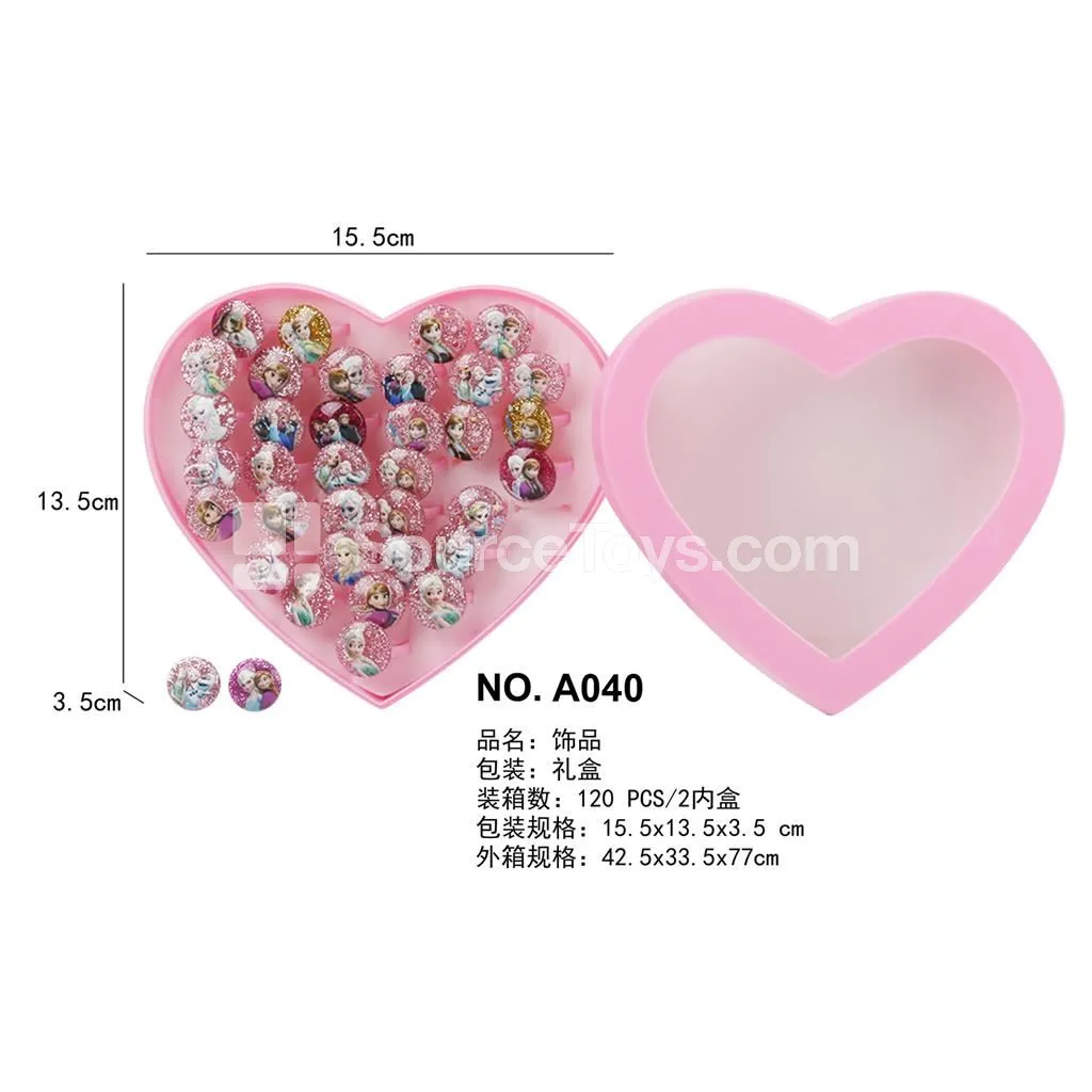 Girls Fashion Ring Pretend-Play Toy Set