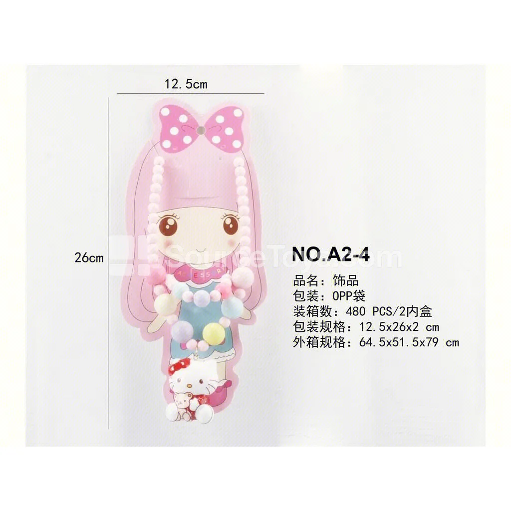 Fashion Doll Pretend-Play Light-Up Necklace Toy for Girls