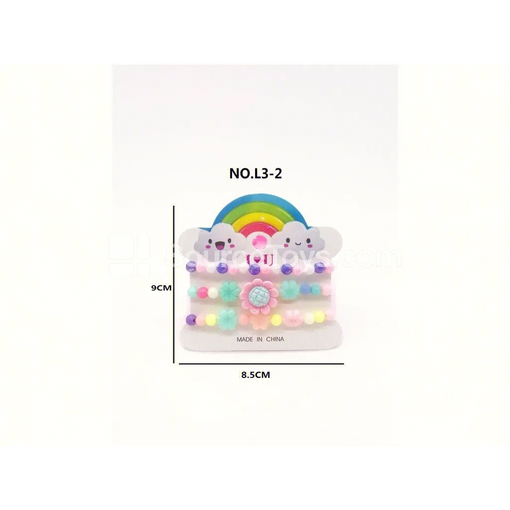 Fashion Doll Pretend-Play Jewelry Bracelet 3-Piece Set