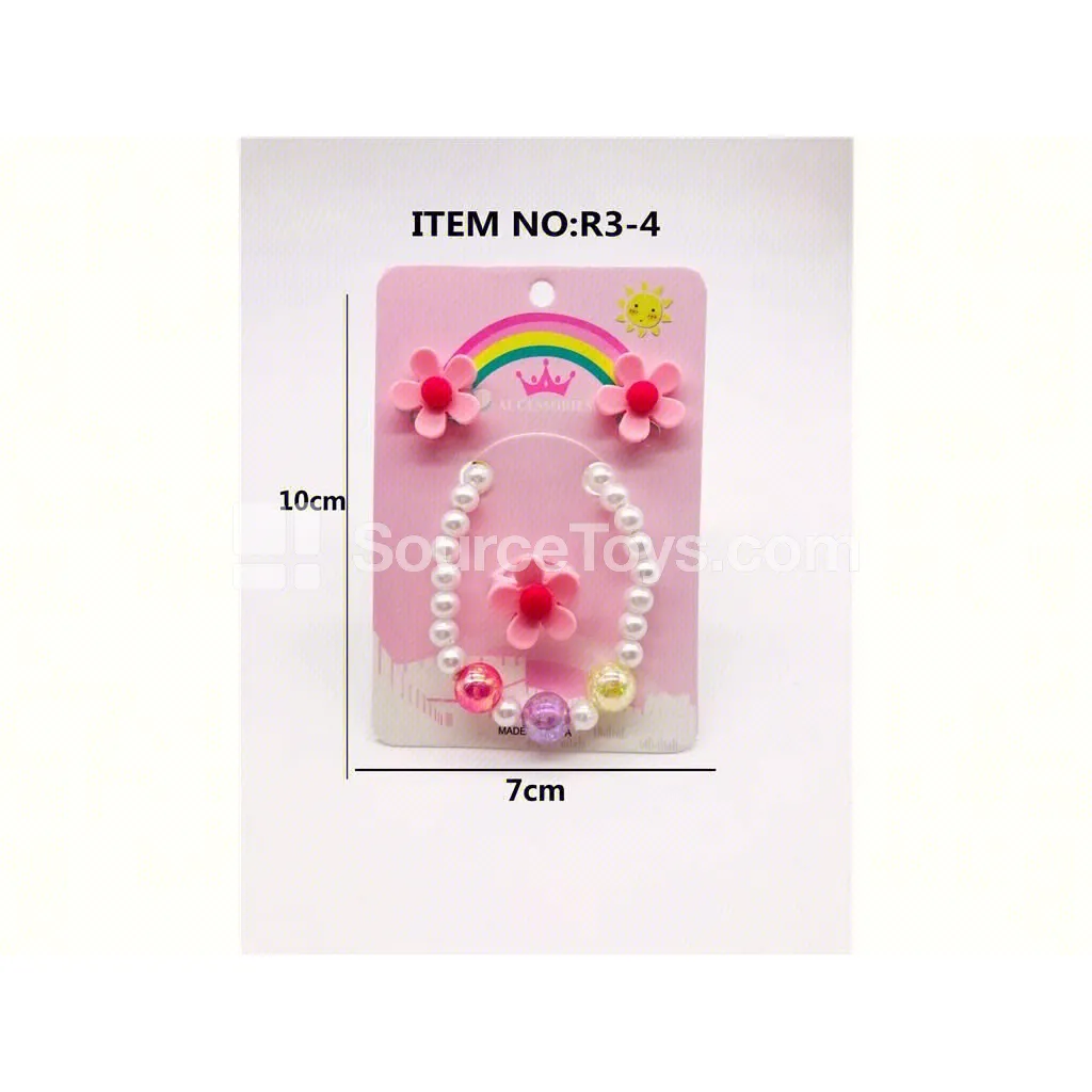 Girls’ Fashion Jewelry Earring Set Pretend-Play Toy Girls’ Fashion Jewelry Earring Set Pretend-Play Toy